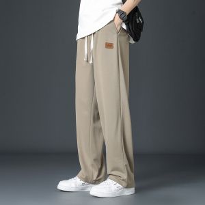 Summer Thin Ice Silk Mens Korean Fashion Fast Drying Sports Casual Pants Ready Stock