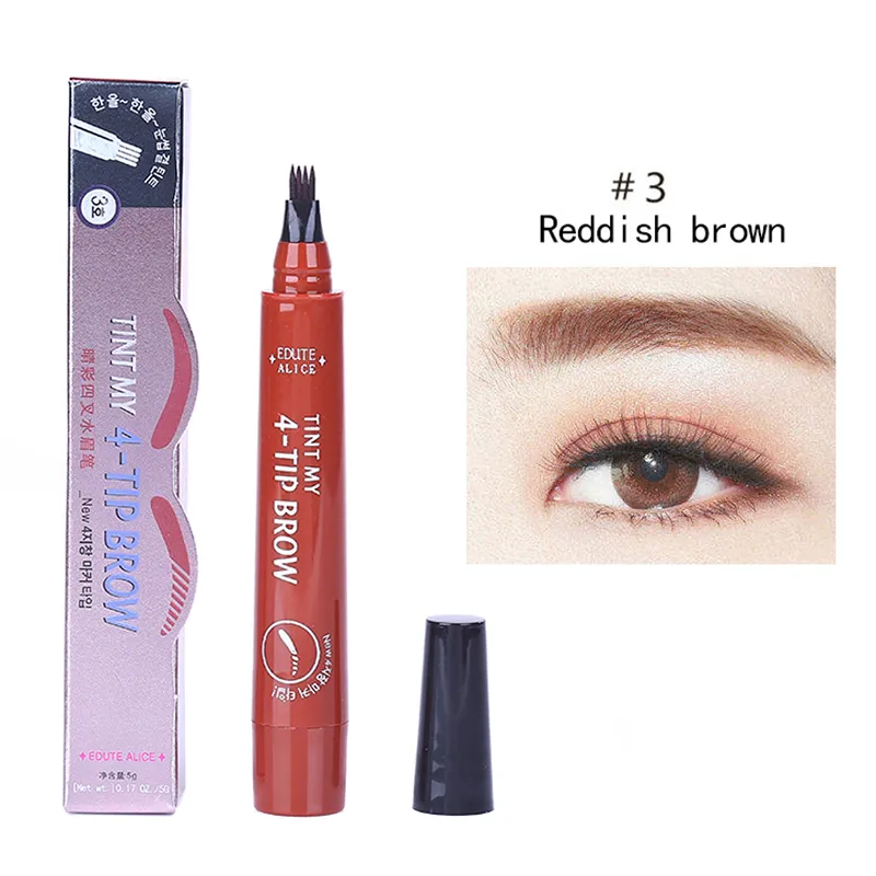 LilyBeatuy EDUTE ALICE Eyebrow Pen Waterproof Fork Tip Eyebrow