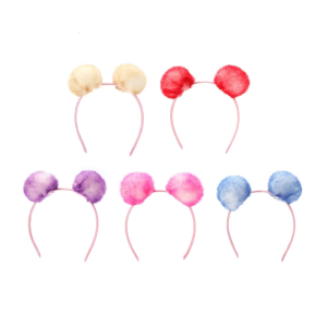 Lovely Plush Balls Headband for Child Colorful Furry Balls Headhoop Party Costume Headdress Adult Headgear Accessories
