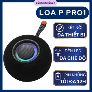 Loa Bluetooth Không Dây P Pro 1 - Thiết Kế Nhỏ Gọn Âm Thanh Sống Động và Bảo Vệ Kháng Nước IP67 - Bảo hành Lỗi 1 Đổi 1