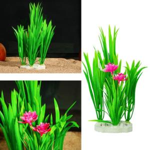Mô Phỏng Hoa Lá Giả Với Cơ Sở như thật Tillandsia Fishtanks Trang Trí Cho Bể Cá cảnh quan dưới nước