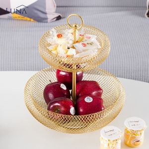 LUNA [Bird Nest Fruit Storage] Ins Household Fruit Storage Bowl Two Tier Fruit Storage Kitchenware Accessories For Home