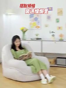 Lazy sofa Couch Lounge Mute Chair Armchair Small Pumpkin chair Living Room Bedroom Bean Bag Cover With Filling