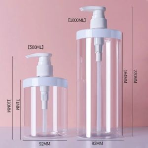 ฟรีสติ๊กเกอร์ ขวดหัวปั้ม ใส่ของเหลว 1000ml 500ml ขวดใส่ของเหลว ขวดเปล่า ขวดใส่น้ำยา