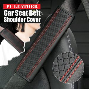 2PC Car Safety Seat Belt Shoulder Pad Leather Safety Belt Cover Children Kid Safety Seat Belt Cover Seat Belt Strap Protector Seat Belt Accessories Seat Belt Clip Tali Pinggang Cover Kereta