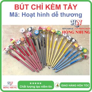 [MEGA SALE] COMBO 2 Cây Bút chì kèm tẩy Hình dáng ngộ nghĩnh đáng yêu quà tặng cho bé