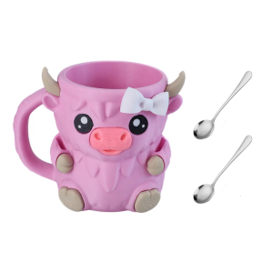 Whimsical Ice Creams Stabilizers Set Comes With 2 Utensils Child Friendly Kitchenwares Slip Proof Base For Cold Beverages