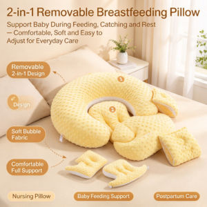 Baby Wedge Pillow Anti Reflux Nursing Pillow Curved Infant Support Pillow Anti Spit Up Reversible Removable Cover All Season Double Sided Newborn Breastfeeding Cushion