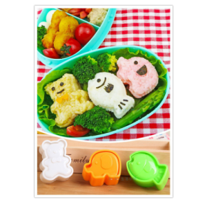 Cetakan Roti Tawar sandwich Bekal Anak Lucu Karakter Tupai Beruang Paus Lumba Bento Rice Mold Set isi 4