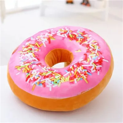 STAR-GIRL Christmas 40cm Nap Pillow Chocolates Donut Sofa Pillow Cover Donut Stuffed Toys Seat Cushion Pillow Doughnut Donut Plush Toy
