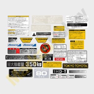 Stiker Toyota Land Cruiser VX 80  VX 81 Limited  Warning Set Replacement