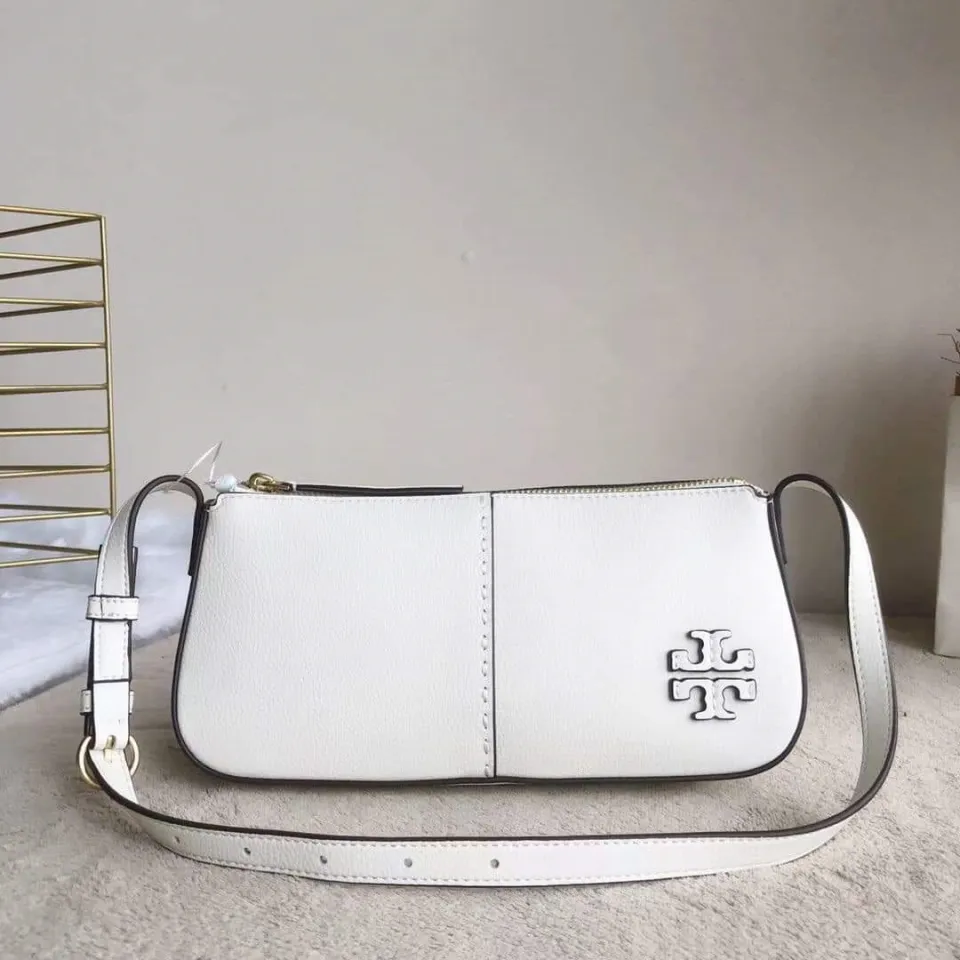 Tory Burch McGraw selling Pebble Leather Crossbody Bag