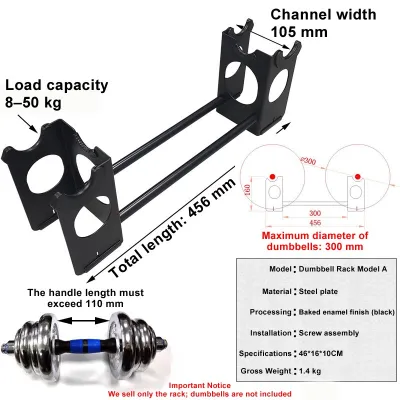 Dumbbell Rack Multifunctional Heavy Duty Dumbbell Holder Home Gym Dumbbell Storage Stand & Barbell Organizer Sturdy Steel Frame Rack for Men’s Strength Training Equipment
