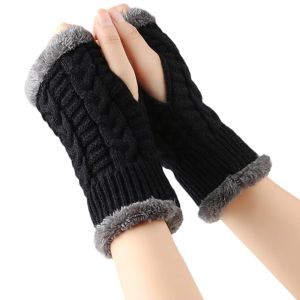 PHANT Soft Knitted Gloves Warm Windproof Winter Women Gloves New Fleece Lined Plush Gloves Winter