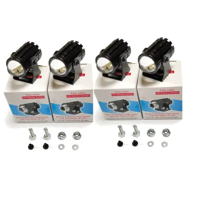 จัดส่งไวแพ็ค 3ชิ้น 88w+88w+สวิตช์ ไฟสปอร์ตไลท์ LED 2สี ไฟโปรเจคเตอร์ ไฟหน้ารถยนต์LED ไฟสปอร์ตไลท์ออฟโรด ไฟท้าย ไฟสปอร์ตไลท์มอเตอร์ไซค์ สว่างมาก 2 สเต็ป (เเสงสีขาว+แสงสีส้ม) DC12V-24V Universal ไฟมอเตอร์ไซค์