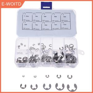 YINGRAN3 120ชิ้น กล่อง304สแตนเลสสตีล E-CLIP retaining CLIP Assortment KIT M1.5 M10