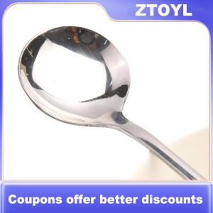 【ZTOYL】 Long Handled Stainless Steel Coffee Spoon Ice Cream Dessert Tea Spoon For Picnic Kitchen Accessories Spoon Coffee Bean