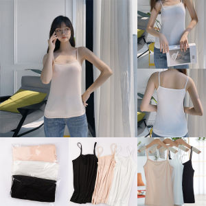 【PrettySet】 Áo Hai Dây Màu Trơn Phù Hợp Với Mọi Màu Cho Bé Gái 35-70Kg/Áo Hai Dây Thoáng Khí Nhẹ Và Mỏng/Áo Không Tay Thoải Mái Hàng Ngày/Đồ Lót Mềm Dẻo Cho Nữ Q32