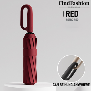 FindFashion High-Quality  Automatic Umbrella Storm Resistant Anti-UV  Large Umbrella For Sun And Rain Umbrella