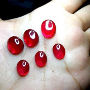 Borongan murah 10pcs batu metah delima batu merah siem rose bangkok
