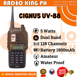 CIGNUS UV88 Water Resistant NTC Type Dualband 5watts Radio