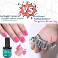 Gel Remover, Gel Polish Remover for Gel Nails Professional 2 to 5 Minute, with Cuticle Pusher and Scraper Nail File Tools, Easy and Quick Remove Gel Polish at Home. 