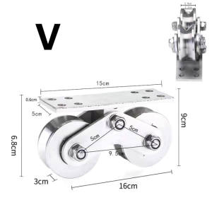 Heavy Duty 304 Stainless Steel Double Slide Gate Roller Wheel Roller Wheels For Sliding Door Wheel