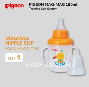 Pigeon MagMag Training Cup Step-1 Nipple 180ml / Gelas Minum Bayi PIGEON MagMag Step 1