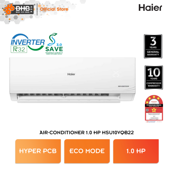 Haier R32 Inverter Series HSU-10VQB22 Air Conditioner 1.0 HP 4 Star ...