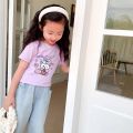 PRINCESS KESLI เสื้อยืดเด็กผู้หญิง เสื้อเด็กผ้า  เสื้อยืดแขนสั้นเด็กสไตส์เกาหลี สกรีนลายการ์ตูนน่ารักใส่ได้ทั้งหญิงและชาย. 