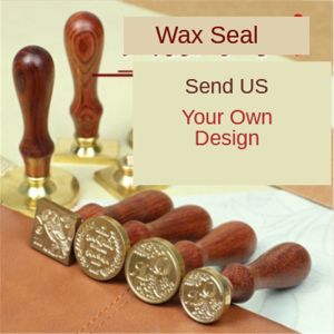 2024 custom wax seal stamp with Your own Logo design diferent stamp head size clear stamps 25m  30mm  40mm 50m for your choice