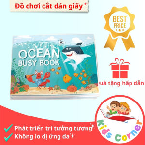 Đồ chơi giấy làm sẵn cho bé đồ chơi DIY cho bé gái bóc dán vùng biển đại dương H12