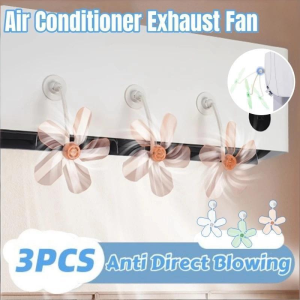 3Pcs Air Conditioner Fans Anti-Direct Blowing Wind Deflector Windshield Baffle Airflow Guide Fan