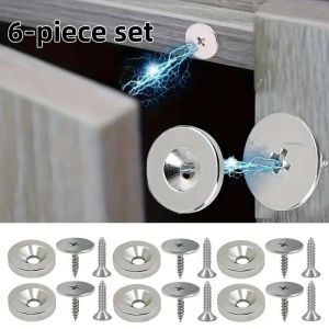 6set Cabinet Door Magnetic Closure Metal Magnetic Door Hidden Closing Magnetic Door Catch Closer For Cabinet Closet