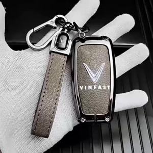 Ốp chìa khóa vinfast smartkey VF6 VF7 VF8 VF9 đời 20242025 Khung kim loại bọc da cao cấp