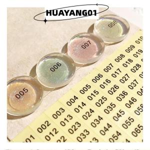 HUAYANG01 [HOT FASHION] 1 4sheets Waterproof Laser Number Label Stickers For DIY Craft Self Adhesive Nail Polish Lipstick Color Number Tags Sticker