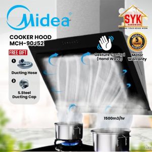 SYK Midea Kitchen Hood MCH-90J52 Cooker Hood Kitchen Gas Hob Stove Penyedut Asap Dapur Gas Hood Dapur
