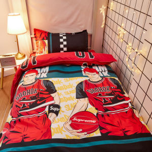 Four-piece Blood Anime Bedding Set Bed Sheet Duvet Cover Pillowcase Washable BedSheet Quilt Cover Single Double Size Bedding Sets