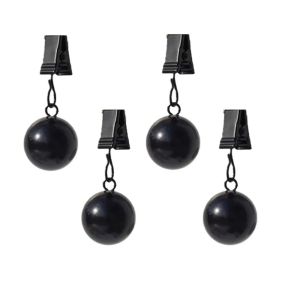 xpkQ 4 pcs Gravity Ball Curtain Weight Ball Windproof Durable Table Cloth Weights Rustproof with Clip Curtain Weights Table Cover H5K8Q
