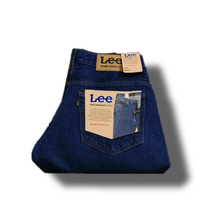 OVERSIZE UP TO SIZE 46 !!!] Lee Men's Relaxed Fit Straight Leg Jeans In  Light Blue Size 30 – 46 [Msia Stock]