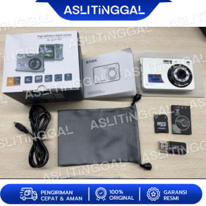 Kamera digital pocket CAM 48MP 8X 1080P Original Full Set HD 48 Juta Piksel Kamera DSLR Fotografi Selfie Rumah Tangga Siswa 48MP digicam kamera murah digital camera mini kamera 48 MP - Silver