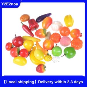 【Local shipping】 10pcs Mini simulation Fruits Vegetables Kitchen Toys Kid Pretend Play toys