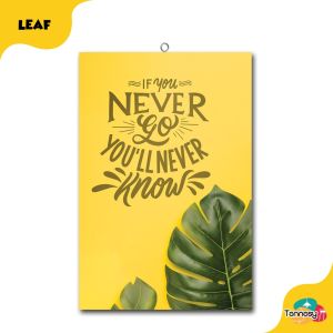 TENNESY Hiasan Dinding Motivasi Slogan Daun Monstera 20x30cm Dekorasi Dinding Kamar Tidur Pajangan Kayu Poster Dekorasi Rumah