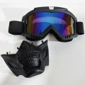 SIDSI Eye Protection Skull Head Motorcycle Head-mounted Mouth Filter Skull Ghost-shape Glasses Chemical Respirator UV Motocross Skulls. 