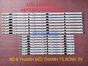 THANH ĐÈN LED TIVI SAMSUNG 46F5000 46F5501 46F5500 HÀNG MỚI 100% LƯNG ĐỒNG BỘ 8 THANH MỖI THANH 15 BÓNG 3V