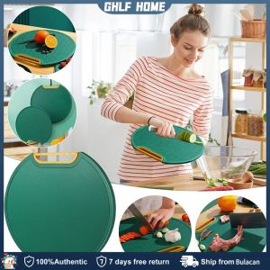 Vertical Chopping Board Household Food-Grade PE Chopping Board Kitchen Non-Slip Round Chopping Board
