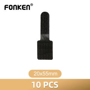 FONKEN Self-Adhesive Velcro สายชาร์จสายหูฟัง Fixed Data Cable Storage สายกาว Velcro Cable Organizer Storage Band 1/5/10/20Pcs