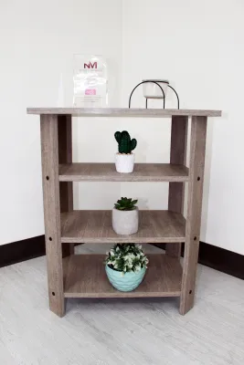 LeQu Small Side 3 tier Bed Table/Nightstand/Bedside Table