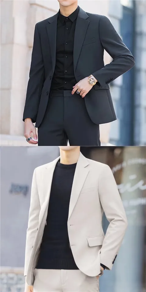 Casual black suit outlet jacket