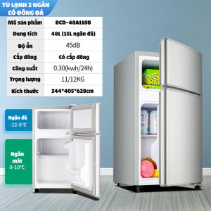 Tủ lạnh mini tủ lạnh mini có ngăn đá dung tích 48L 68L tiết kiệm điện chính hãng - bảo hành 12 tháng
